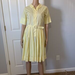 Avalon Classics 1950s Yellow HouseWife Dress with Pleated Circle Skirt